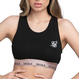 SikSilk Womens/Ladies Roseate Sports Bra / Black